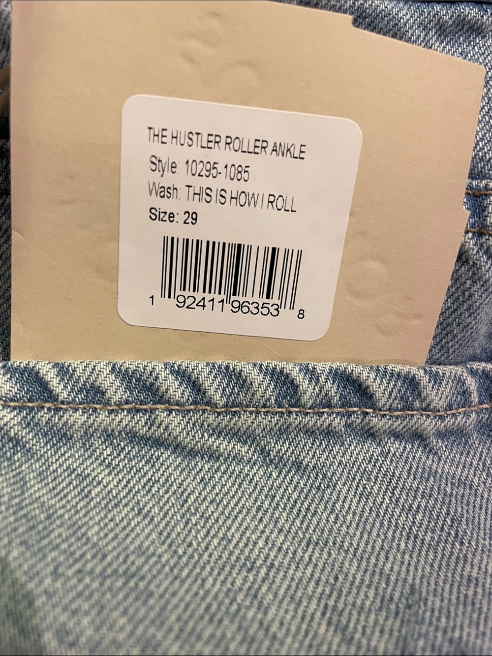 MOTHER “HUSTLER ROLLER ANKLE *WASH: THIS IS HOW I ROLL” *NWT $258.00 *SIZE 29 - Picture 6 of 14